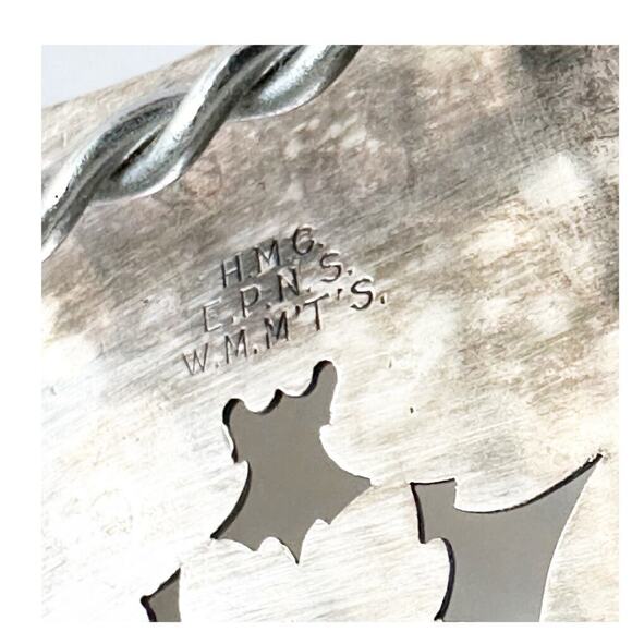 Vintage Estate English Sheffield Silver Plate Pierced Reticulated 10 Round Plate - Picture 4 of 7